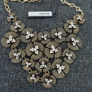 NWT Ann Taylor copper necklace flower design